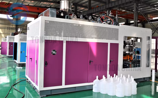 Máquina de moldagem por sopro e extrusão de cilindro de garrafa de água para PC Tongda China de 5 galões